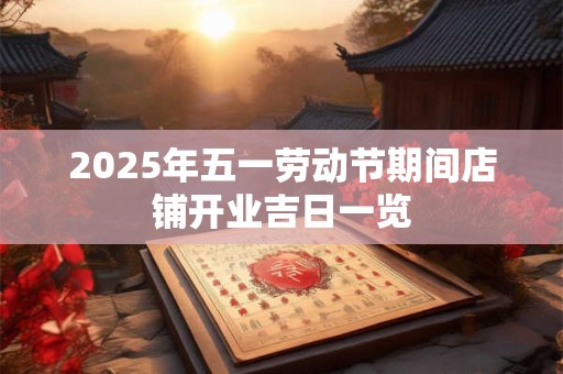 2026年五一劳动节期间店铺开业吉日一览