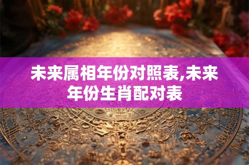 未来属相年份对照表,未来年份生肖配对表