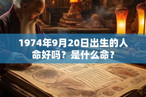 1974年9月20日出生的人命好吗？是什么命？