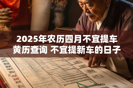 2025年农历四月不宜提车黄历查询 不宜提新车的日子