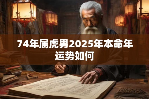 74年属虎男2025年本命年运势如何