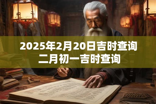 2025年2月20日吉时查询 二月初一吉时查询