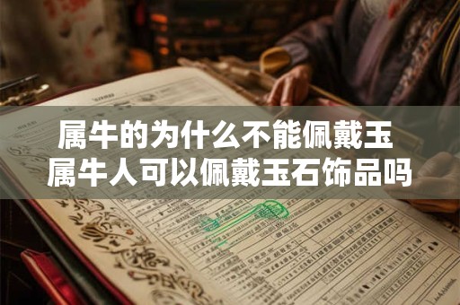 属牛的为什么不能佩戴玉 属牛人可以佩戴玉石饰品吗