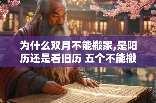 为什么双月不能搬家,是阳历还是看旧历 五个不能搬家的时间点