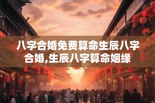八字合婚免费算命生辰八字合婚,生辰八字算命姻缘