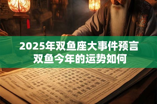 2025年双鱼座大事件预言 双鱼今年的运势如何