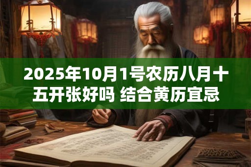 2025年10月1号农历八月十五开张好吗 结合黄历宜忌看