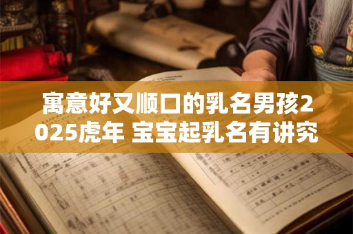 寓意好又顺口的乳名男孩2025虎年 宝宝起乳名有讲究吗