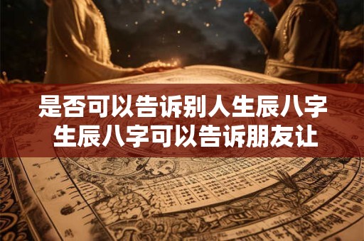 是否可以告诉别人生辰八字 生辰八字可以告诉朋友让算命的算吗