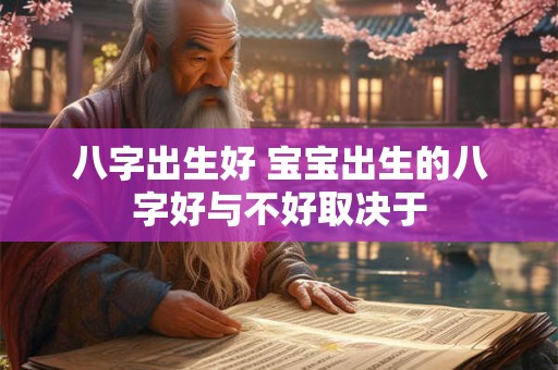八字出生好 宝宝出生的八字好与不好取决于