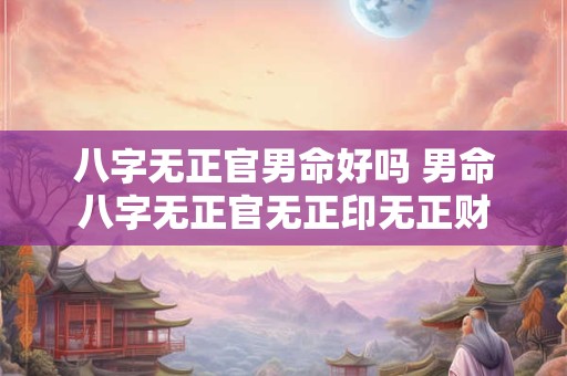 八字无正官男命好吗 男命八字无正官无正印无正财