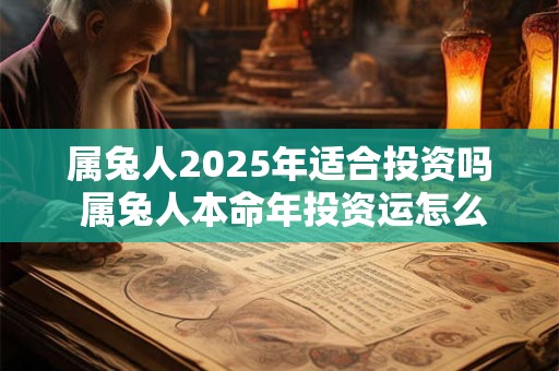属兔人2025年适合投资吗 属兔人本命年投资运怎么样