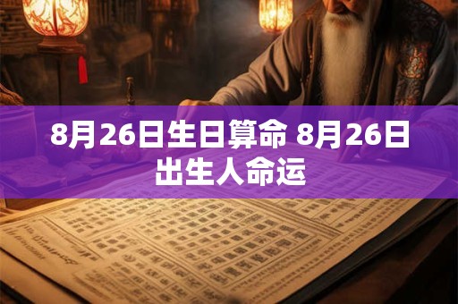 8月26日生日算命 8月26日出生人命运