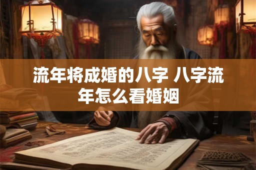 流年将成婚的八字 八字流年怎么看婚姻