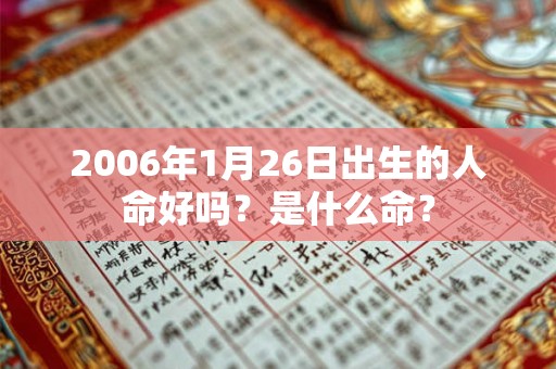 2006年1月26日出生的人命好吗？是什么命？