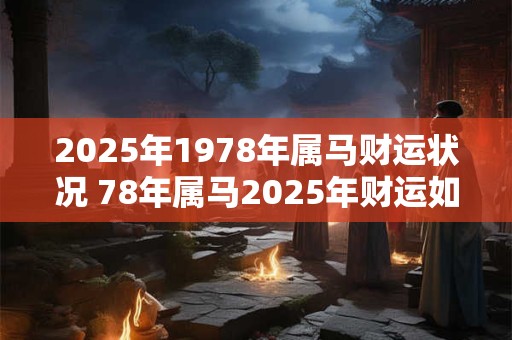 2025年1978年属马财运状况 78年属马2025年财运如何