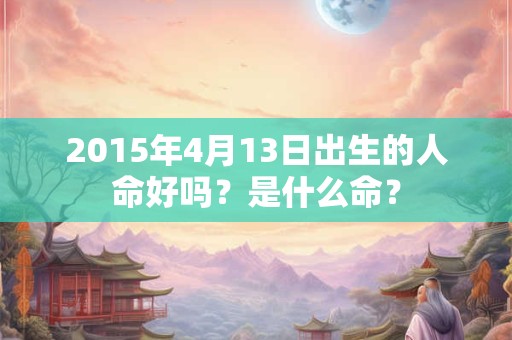2015年4月13日出生的人命好吗?是什么命? 2015年4月13日出生的人命好吗?是什么命?