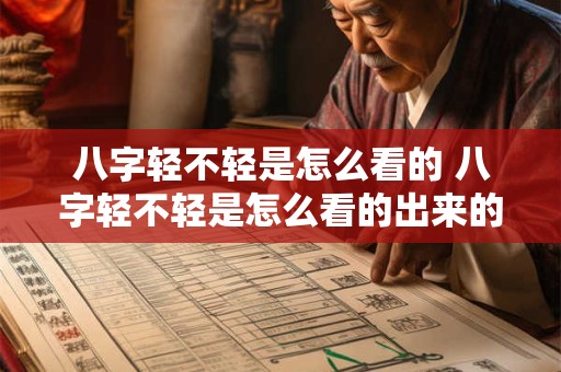 八字轻不轻是怎么看的 八字轻不轻是怎么看的出来的