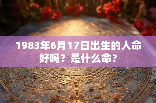 1983年6月17日出生的人命好吗？是什么命？