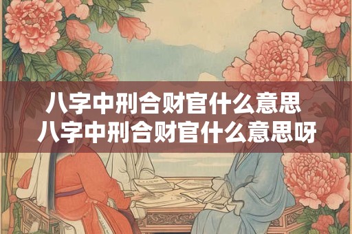 八字中刑合财官什么意思 八字中刑合财官什么意思呀