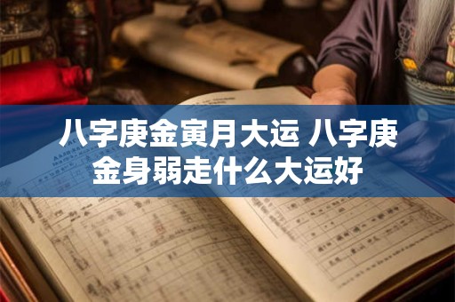 八字庚金寅月大运 八字庚金身弱走什么大运好