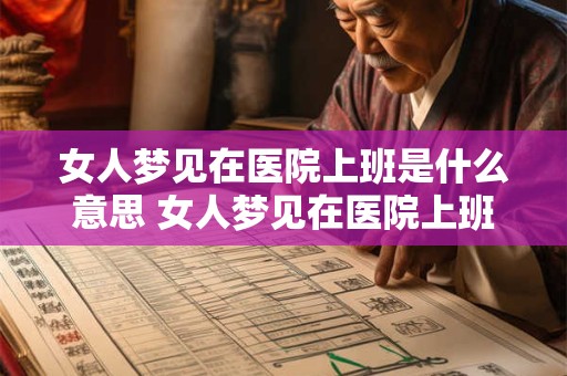 女人梦见在医院上班是什么意思 女人梦见在医院上班有什么预兆