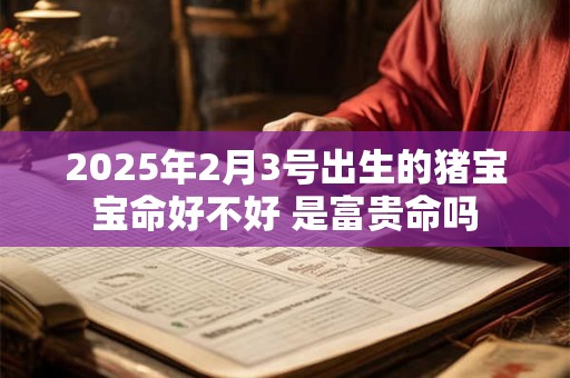 2025年2月3号出生的猪宝宝命好不好 是富贵命吗 2025年2月3号出生的猪宝宝命好不好 是富贵命吗