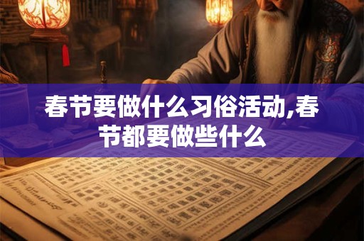 春节要做什么习俗活动,春节都要做些什么