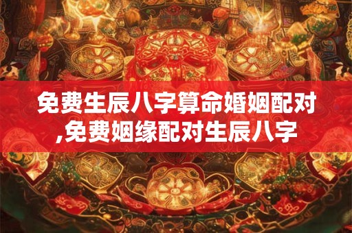 免费生辰八字算命婚姻配对,免费姻缘配对生辰八字