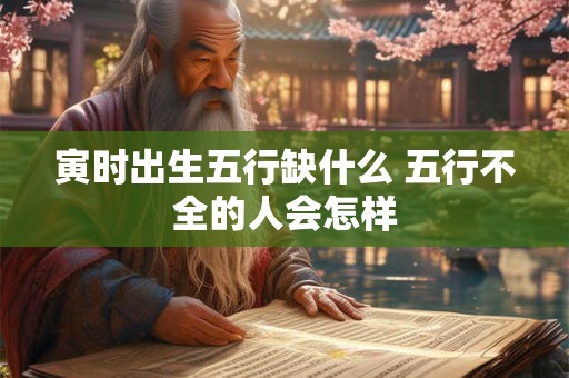寅时出生五行缺什么 五行不全的人会怎样