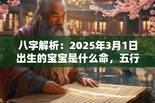 八字解析：2025年3月1日出生的宝宝是什么命，五行缺什么