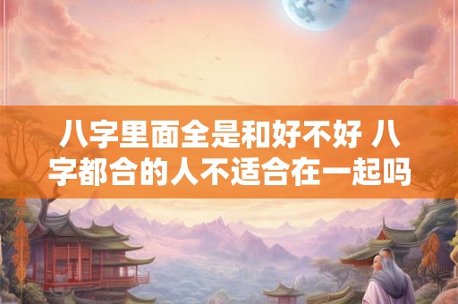八字里面全是和好不好 八字都合的人不适合在一起吗