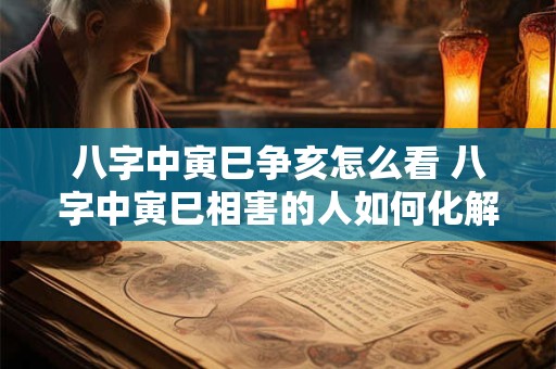 八字中寅巳争亥怎么看 八字中寅巳相害的人如何化解