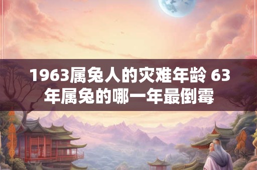 1963属兔人的灾难年龄 63年属兔的哪一年最倒霉