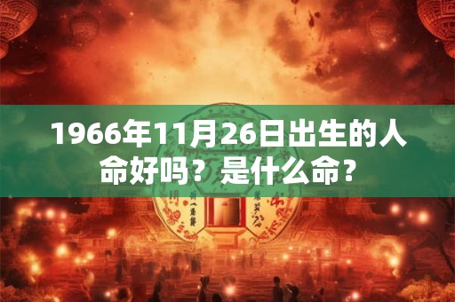 1966年11月26日出生的人命好吗？是什么命？