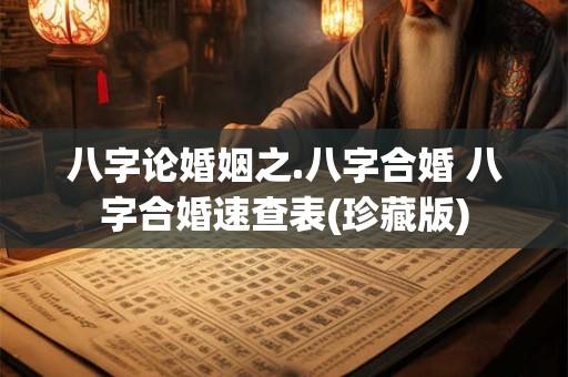 八字论婚姻之.八字合婚 八字合婚速查表(珍藏版)