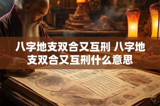 八字地支双合又互刑 八字地支双合又互刑什么意思