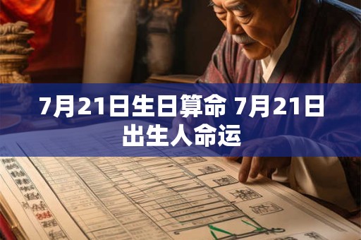 7月21日生日算命 7月21日出生人命运