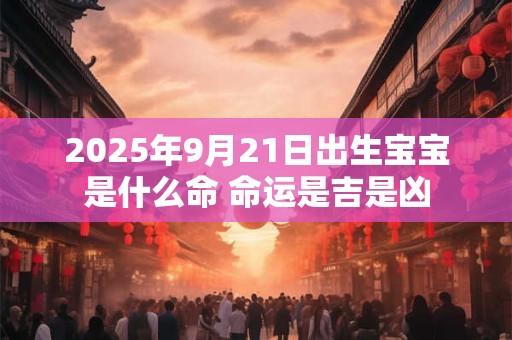 2025年9月21日出生宝宝是什么命 命运是吉是凶 2025年9月21日出生宝宝是什么命 命运是吉是凶