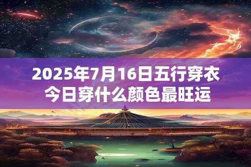 2026年7月16日五行穿衣 今日穿什么颜色最旺运