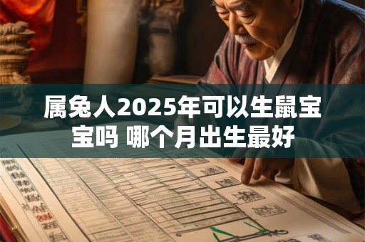 属兔人2025年可以生鼠宝宝吗 哪个月出生最好