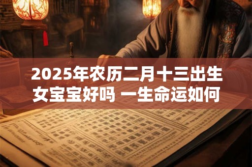 2025年农历二月十三出生女宝宝好吗 一生命运如何