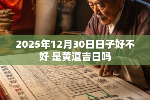 2025年12月30日日子好不好 是黄道吉日吗