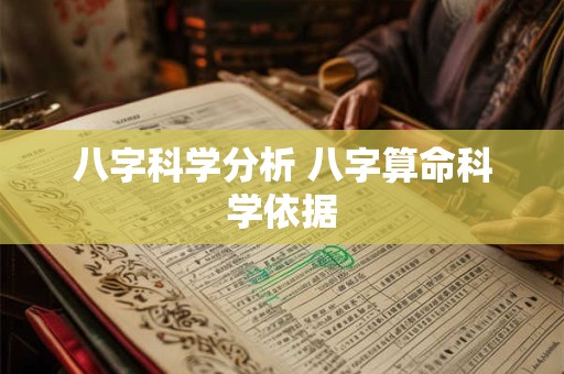 八字科学分析 八字算命科学依据