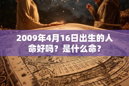 2009年4月16日出生的人命好吗？是什么命？