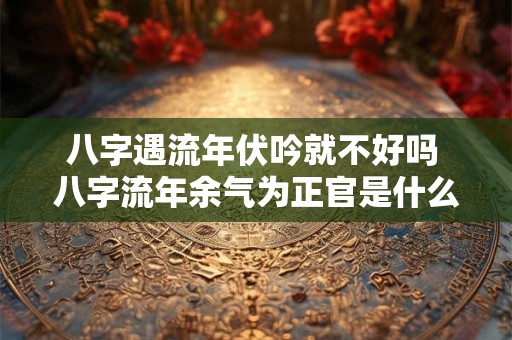 八字遇流年伏吟就不好吗 八字流年余气为正官是什么意思