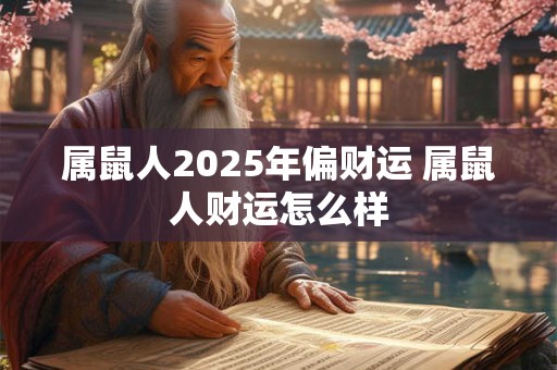 属鼠人2025年偏财运 属鼠人财运怎么样
