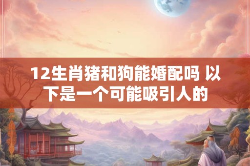 12生肖猪和狗能婚配吗 以下是一个可能吸引人的