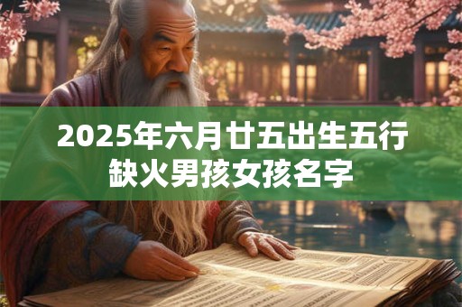 2025年六月廿五出生五行缺火男孩女孩名字