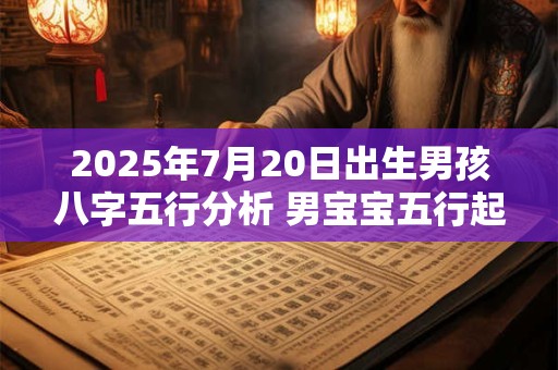 2025年7月20日出生男孩八字五行分析 男宝宝五行起名大全